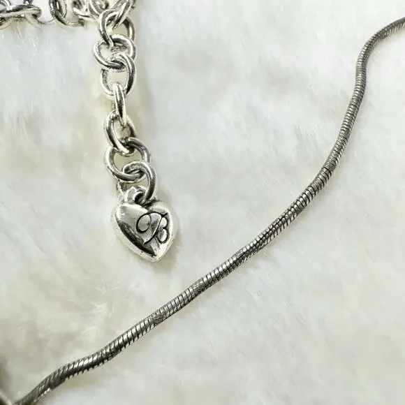 Brighton Florenza Floral Pendant Necklace Silver Tone - Picture 2 of 5